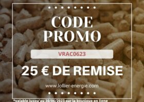 CODE PROMO Pellet en vrac Lollier Energie Juin 2023