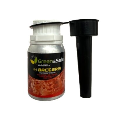 flacon 100ml GREEN & SAFE BACTERIA+ Additif Biocide Fongicide Gasoil Fioul GNR